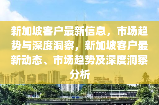 新加坡客戶最新信息，市場趨勢(shì)與深度洞察，新加坡客戶最新動(dòng)態(tài)、市場趨勢(shì)及深度洞察分析金華市寶吉環(huán)境技術(shù)有限公司