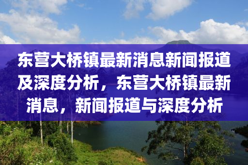 東營大橋鎮(zhèn)最新消息新聞報(bào)道及深度分析，東營大橋鎮(zhèn)最新消息，新聞報(bào)道與深度分析金華市寶吉環(huán)境技術(shù)有限公司